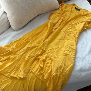 Lulu’s Bright Yellow Wrap Dress